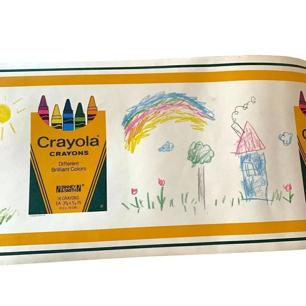 Crayola Crayons Binney & Smith Wallpaper Border